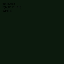 #0C1A0D - Gordons Green Color Image